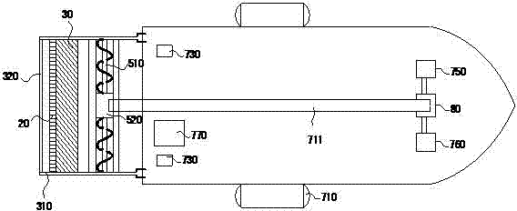 Common cord grass harvesting and processing mechanical boat and common cord grass harvesting and processing method thereof