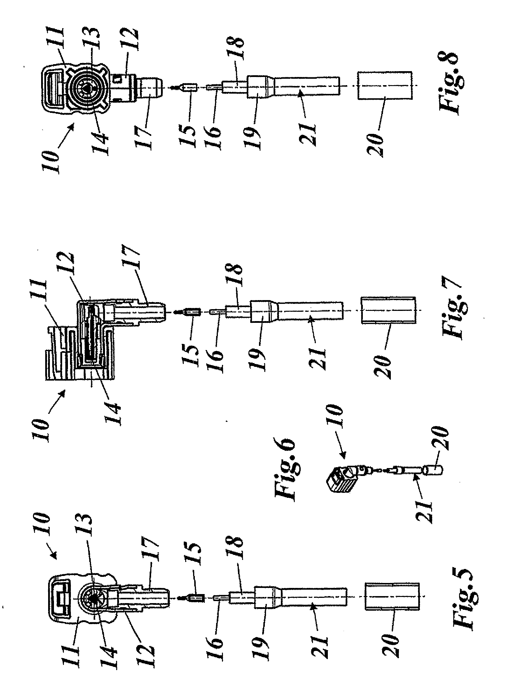 Bent-Back Plug-Type Connector for Coaxial Cables