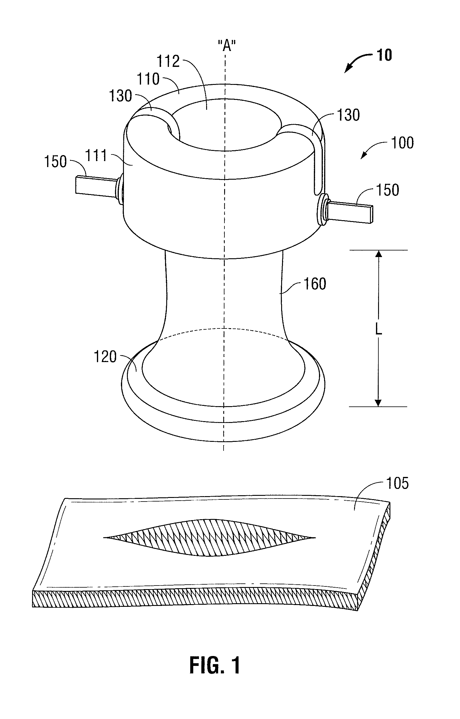 Universal height foam port