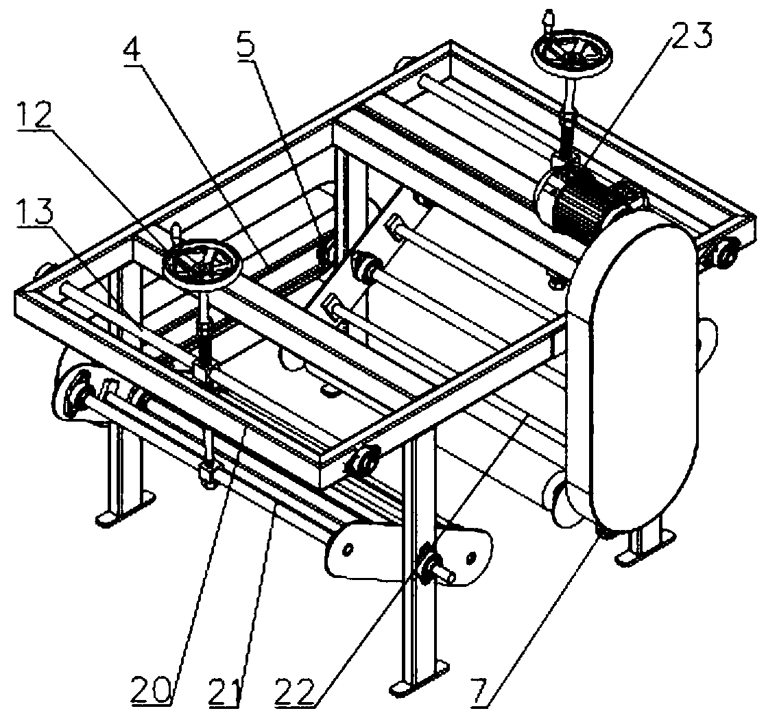 Shape flattening and information visual detection machine for bagged products