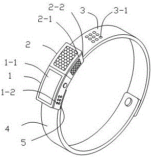 Efficient mosquito repelling type intelligent body temperature bracelet with lighting function