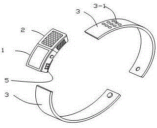 Efficient mosquito repelling type intelligent body temperature bracelet with lighting function