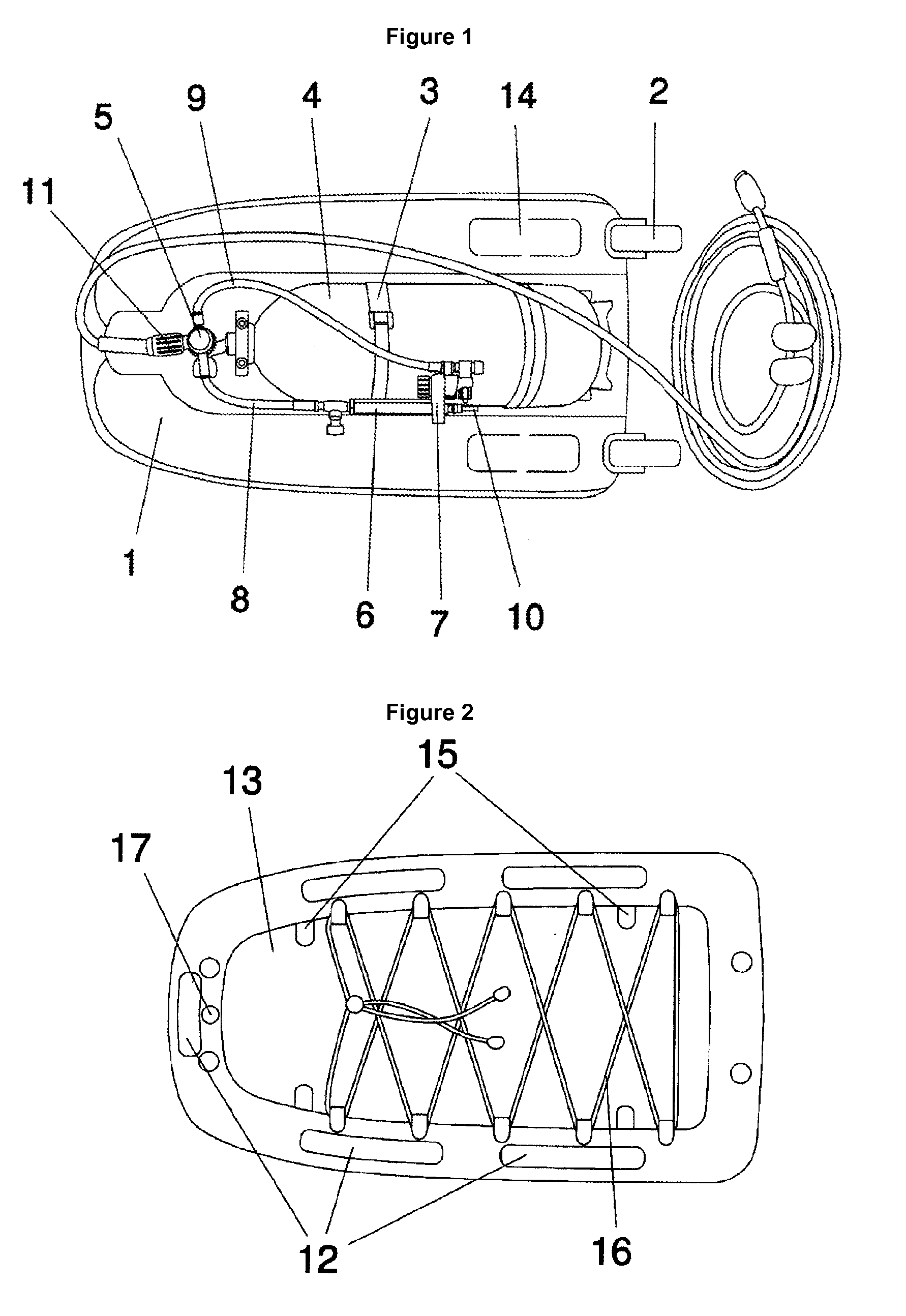 Self-contained diving system with an automatic alarm