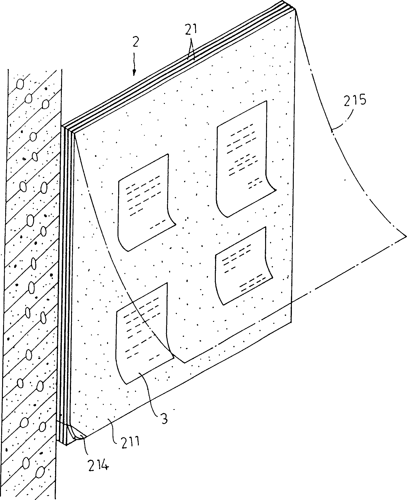 Strippable multiple-layered notice board