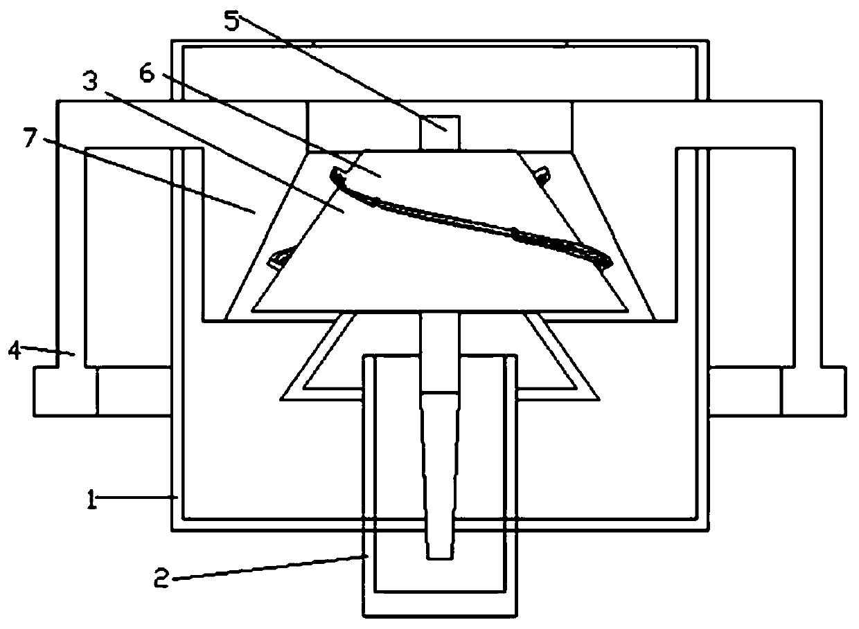 Novel rock cone crusher movable cone and using method thereof