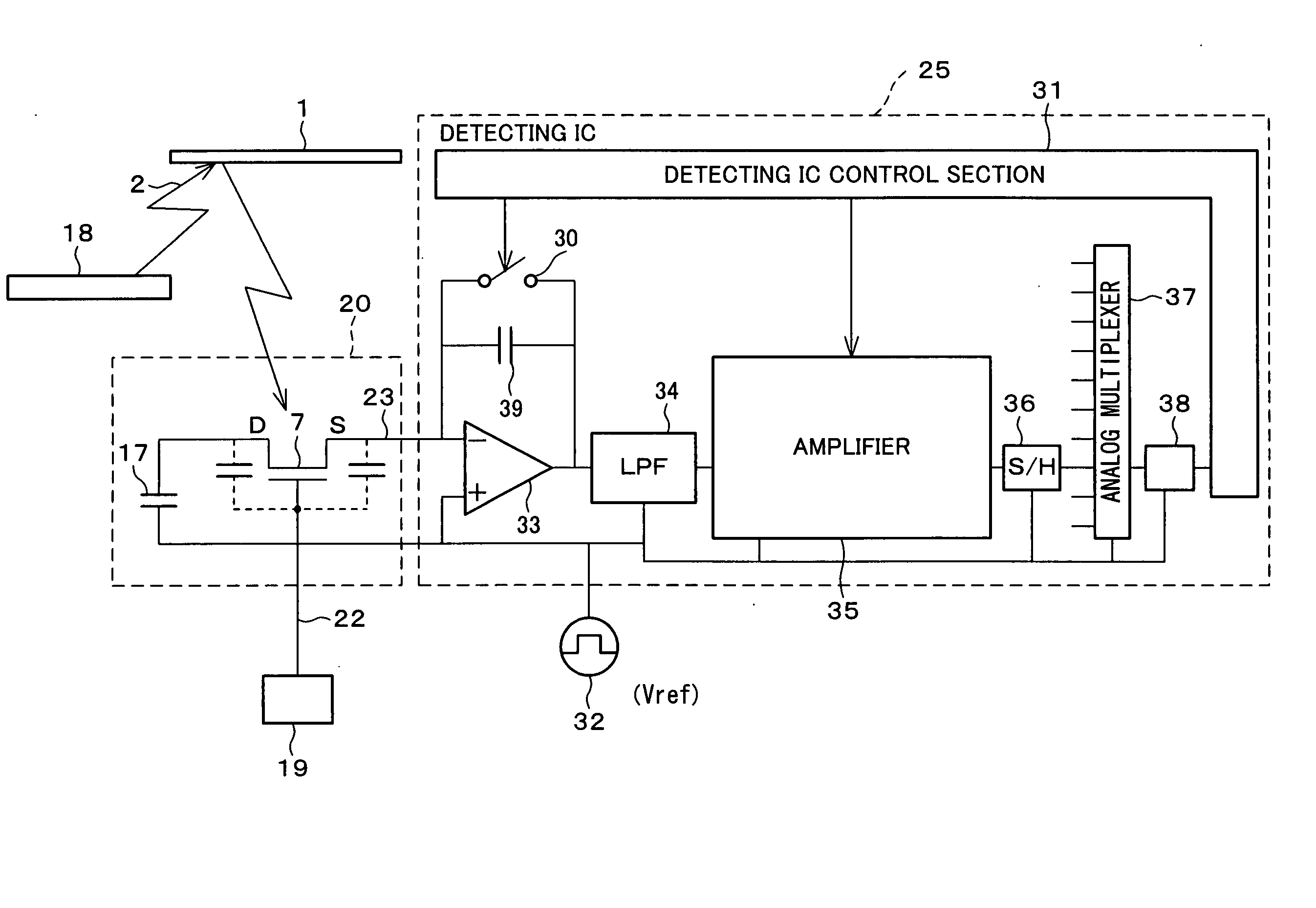 Method for detecting photoelectric conversion amount and photoelectric converter, method for inputting image and device for inputting image, two-dimesional image sensor and method for driving two-dimensional image sensor