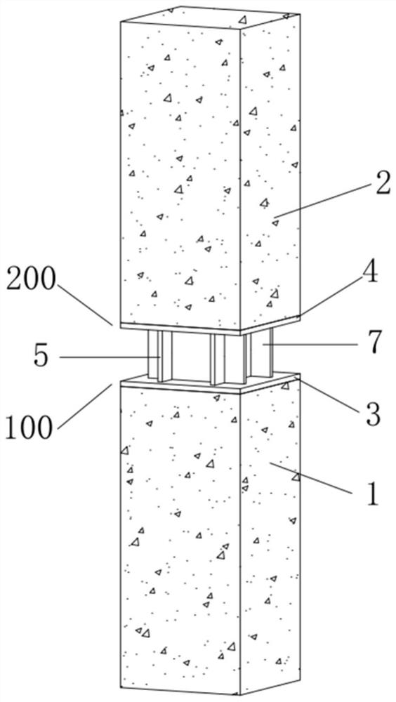 A prefabricated prefabricated column splicing rigid connection node and construction method