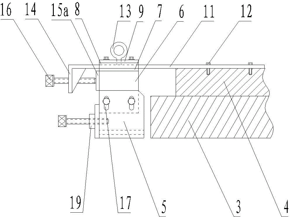 Lip brick water bag bracket