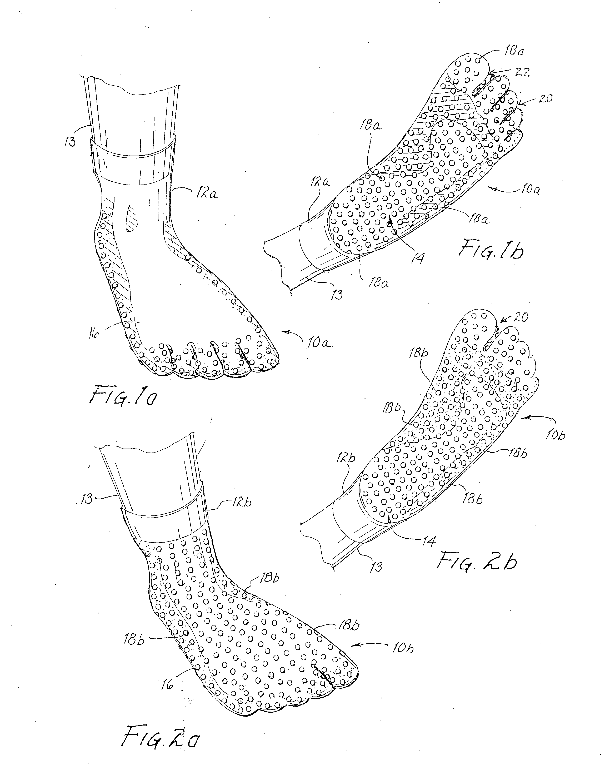 Slip-resistant extremity covering and method therefor