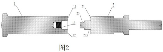 Sectional piston rod connecting structure of drilling pump