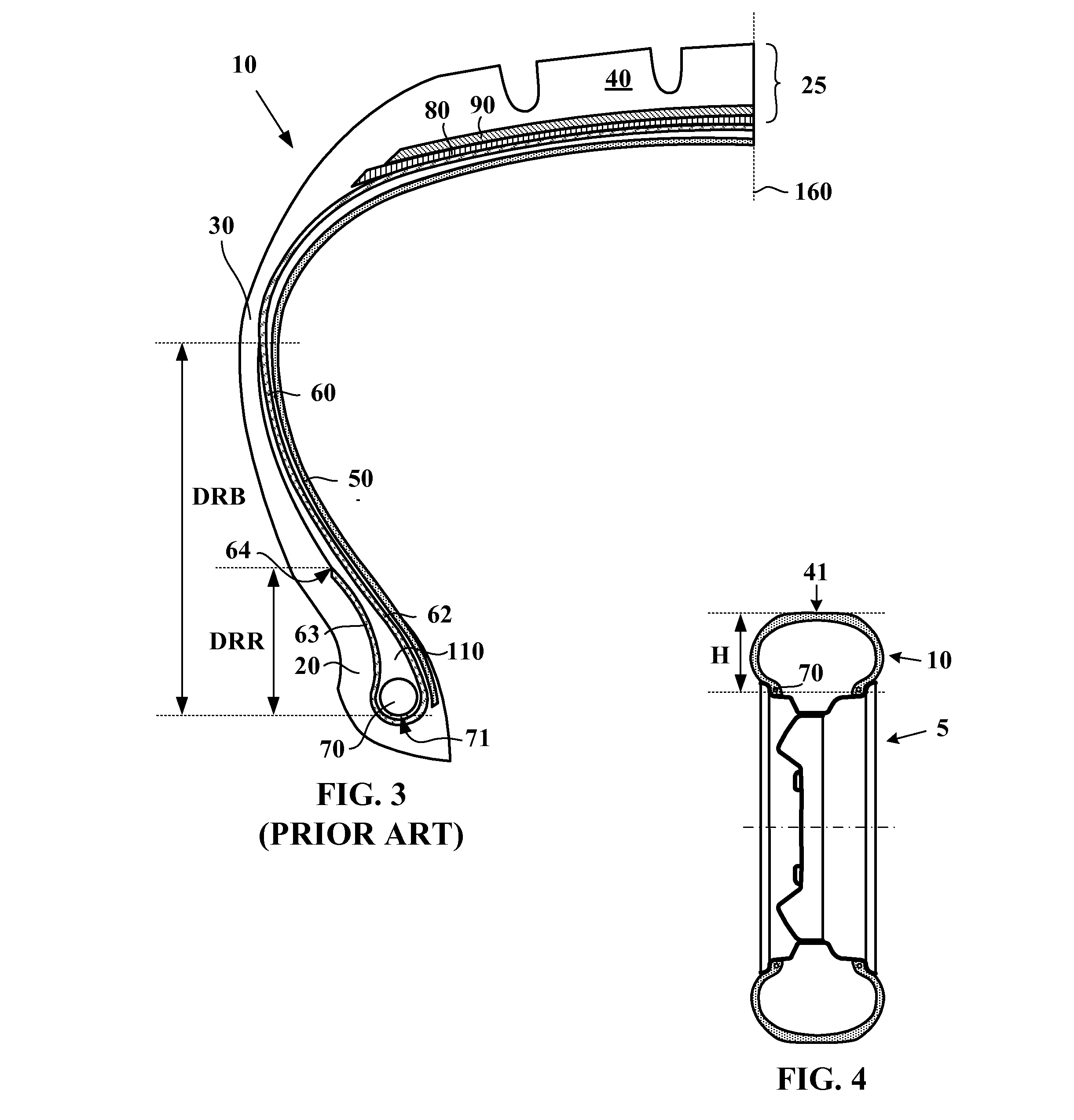 Tire with improved beads