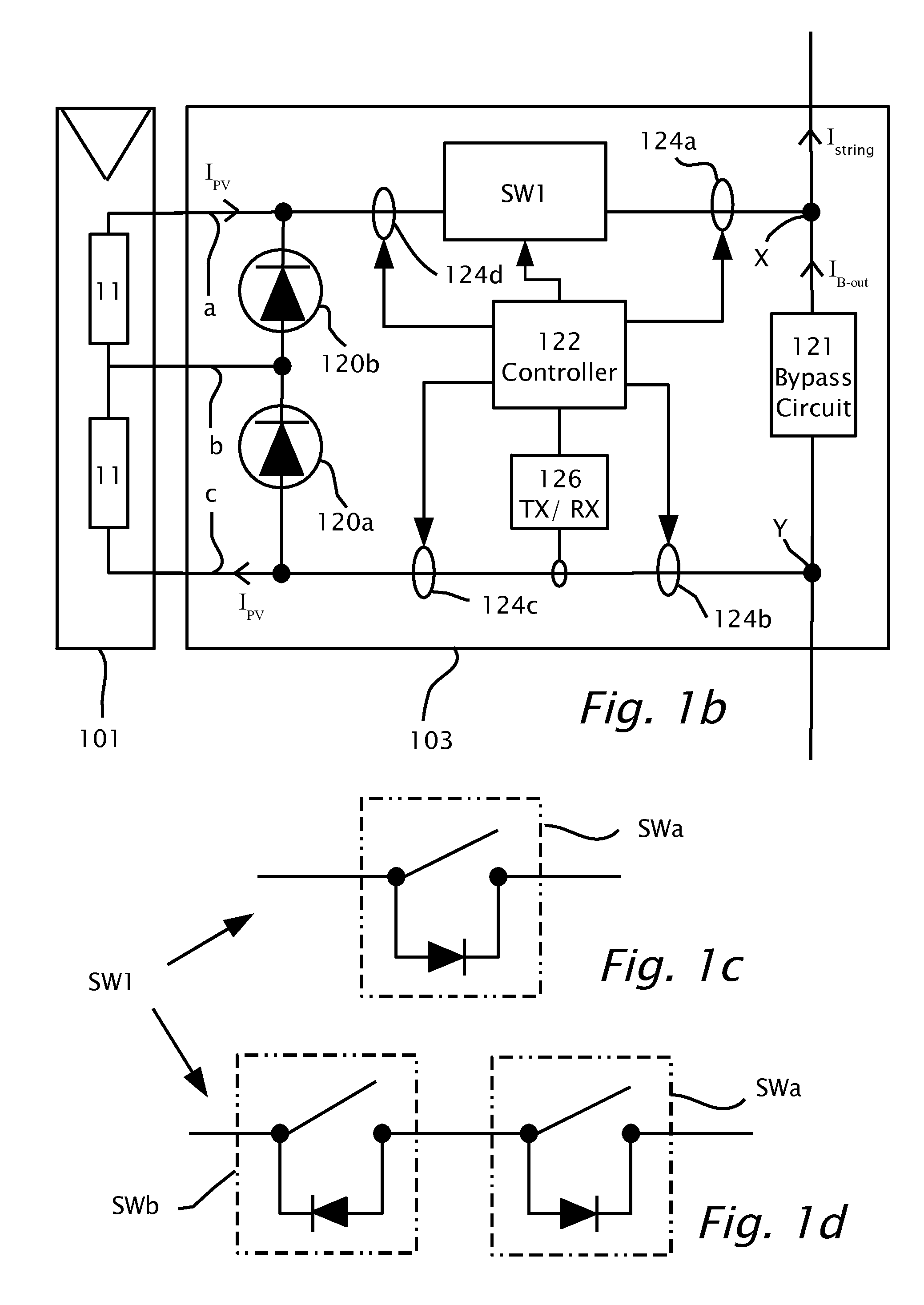 Photovoltaic panel circuitry