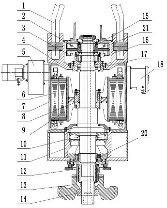 Direct-drive type electric top drive for well drilling