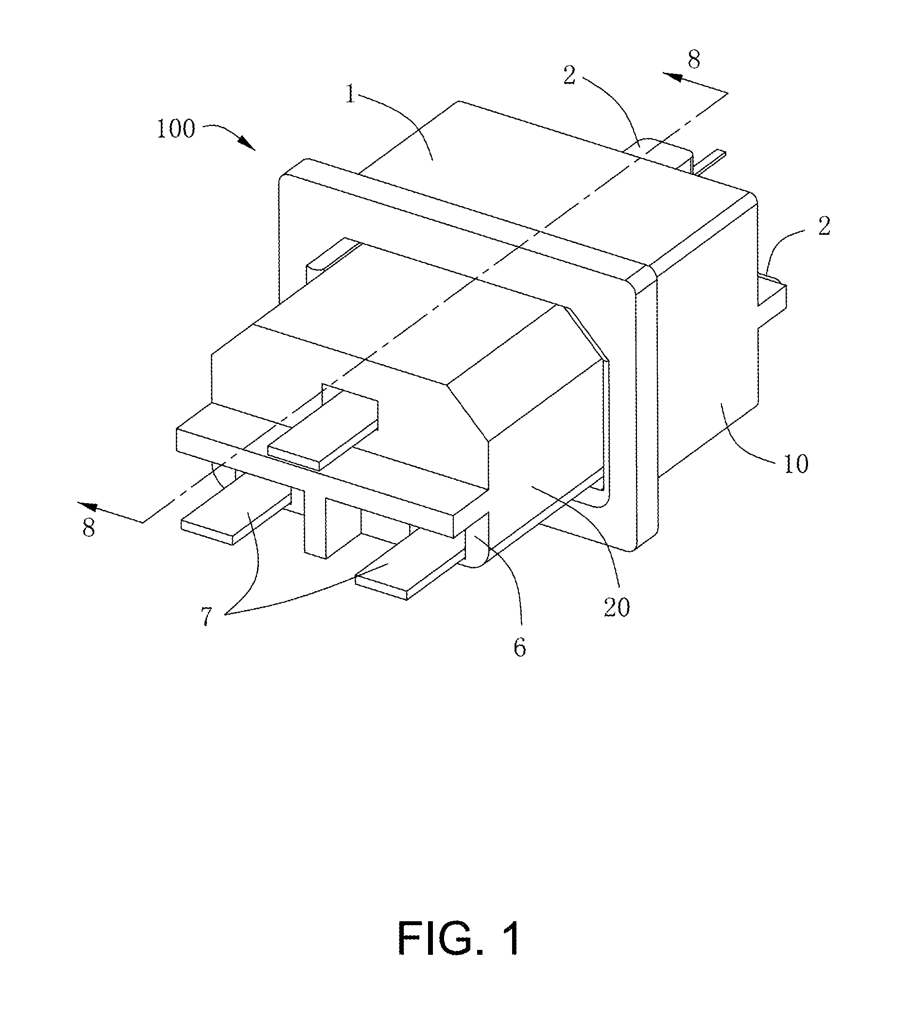 Electrical connector with touch-safety contact structures