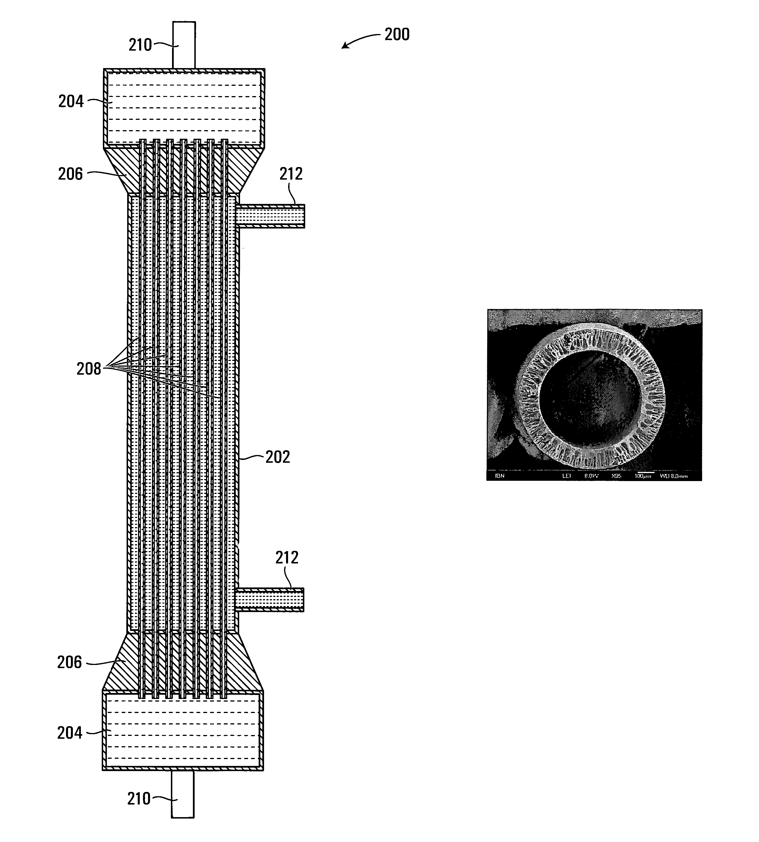 Tubular fiber membrane with nanoporous skin