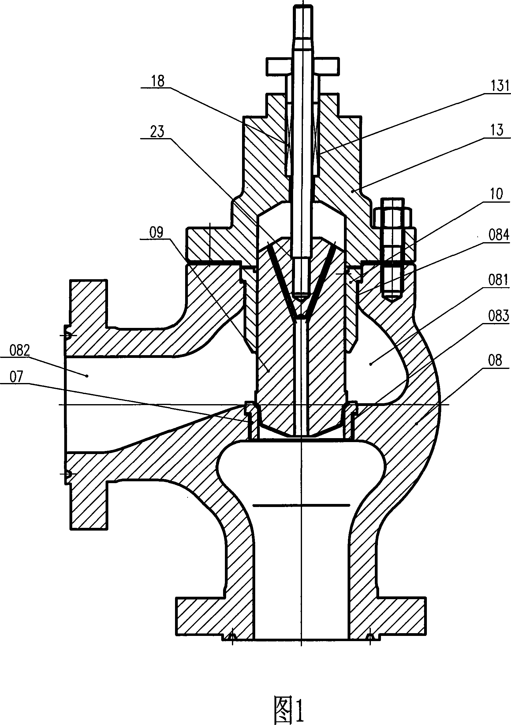 Corniform regulating valve