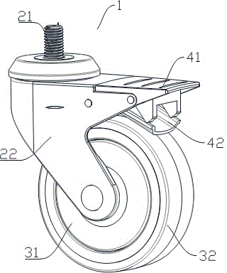 Braking universal wheel