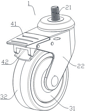 Braking universal wheel