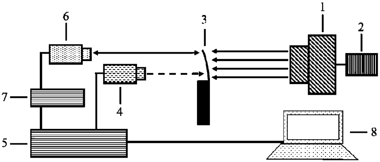 Method and system for achieving resonant frequency tuning of miniature cantilever beam through photothermal effect, and application