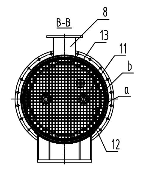 Anodic protection baffle rod type acid cooler