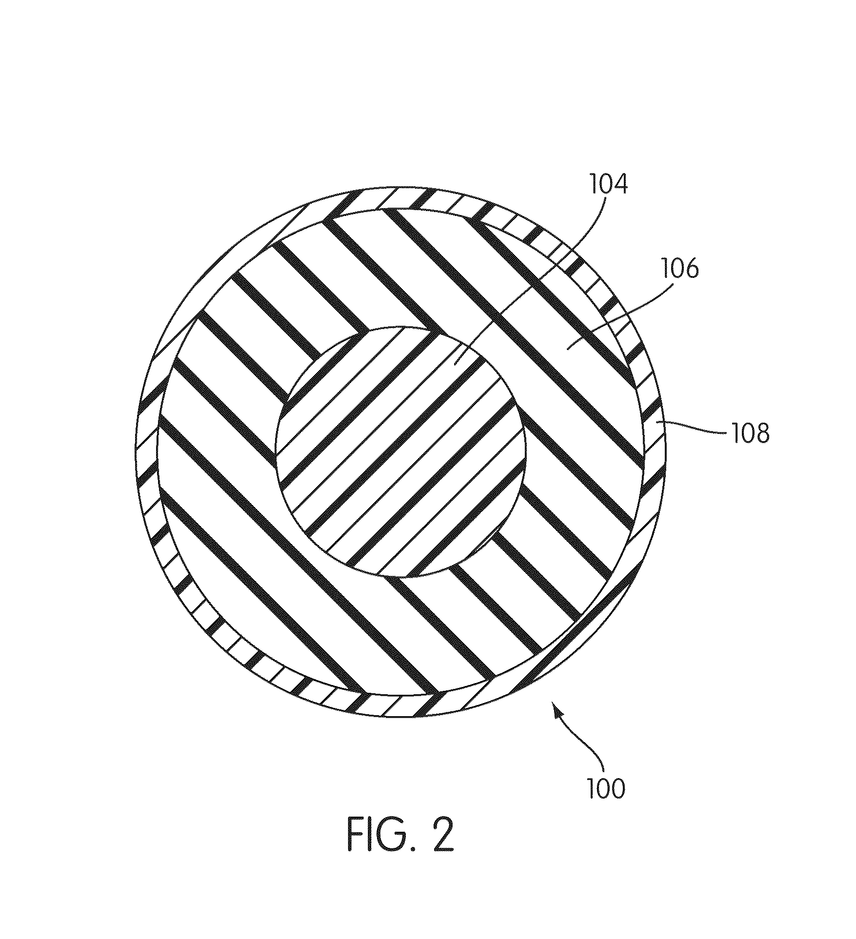 Golf ball with oriented particles