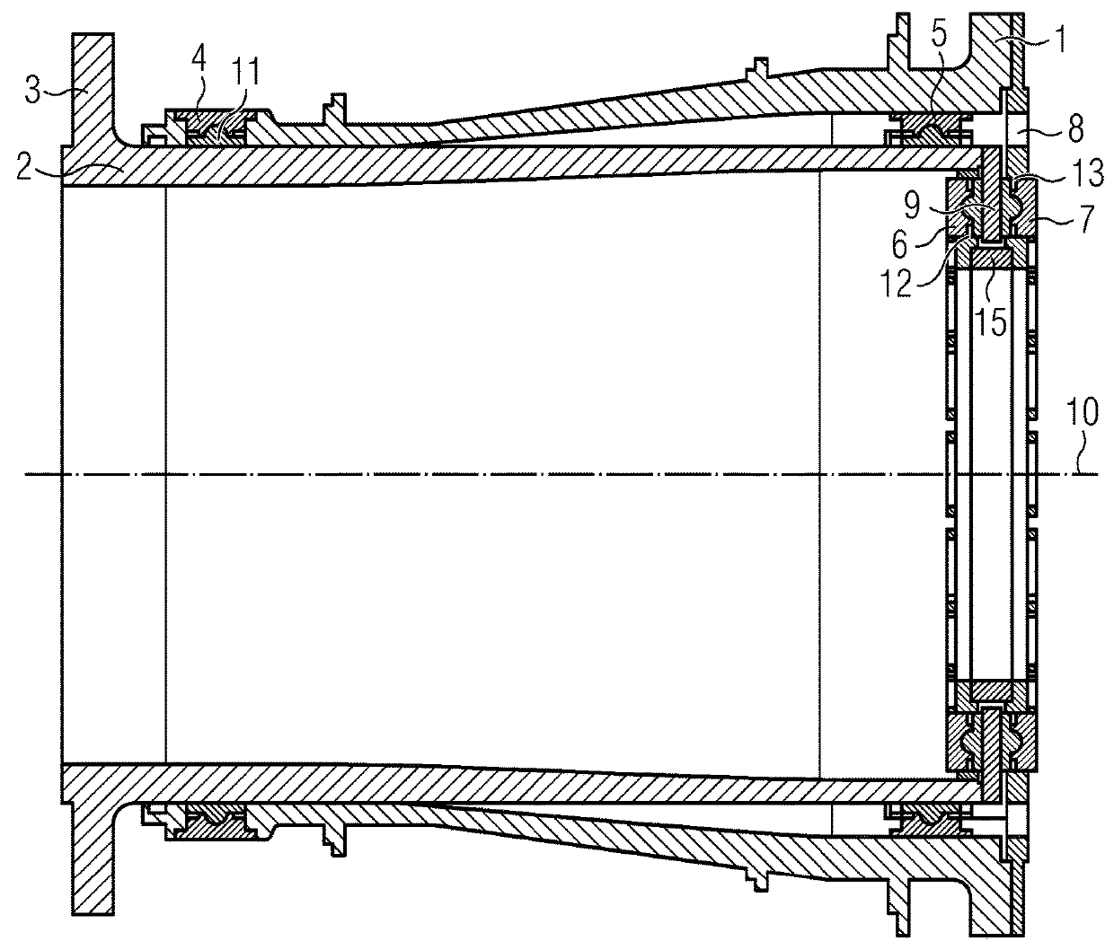 Sliding bearing arrangement for a wind turbine