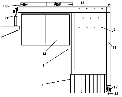 Dust removal device of tundish overturning area and dust removal method thereof