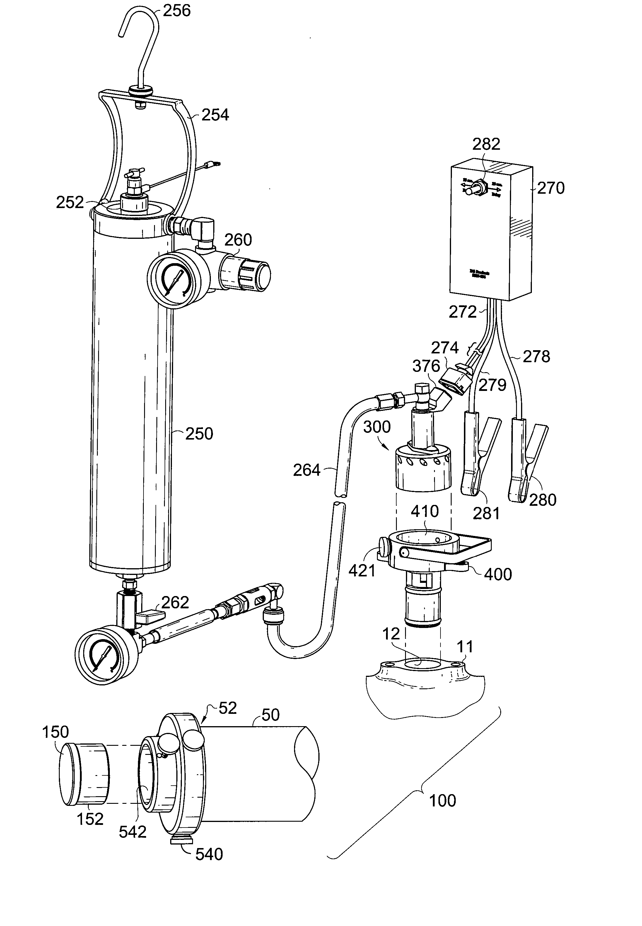 Method and device for cleaning the air intake system of a diesel vehicle