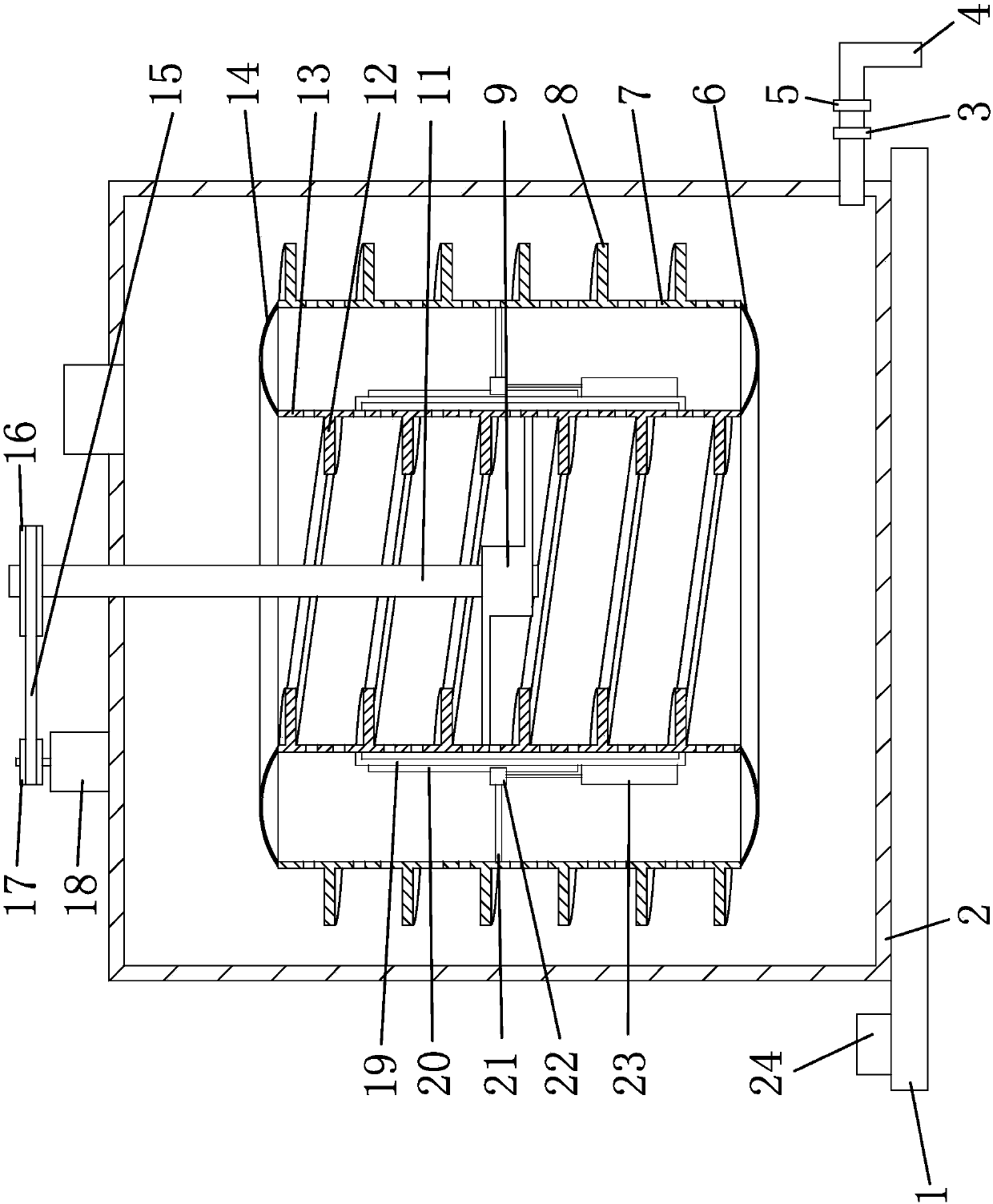 Antibacterial finishing process for fabrics