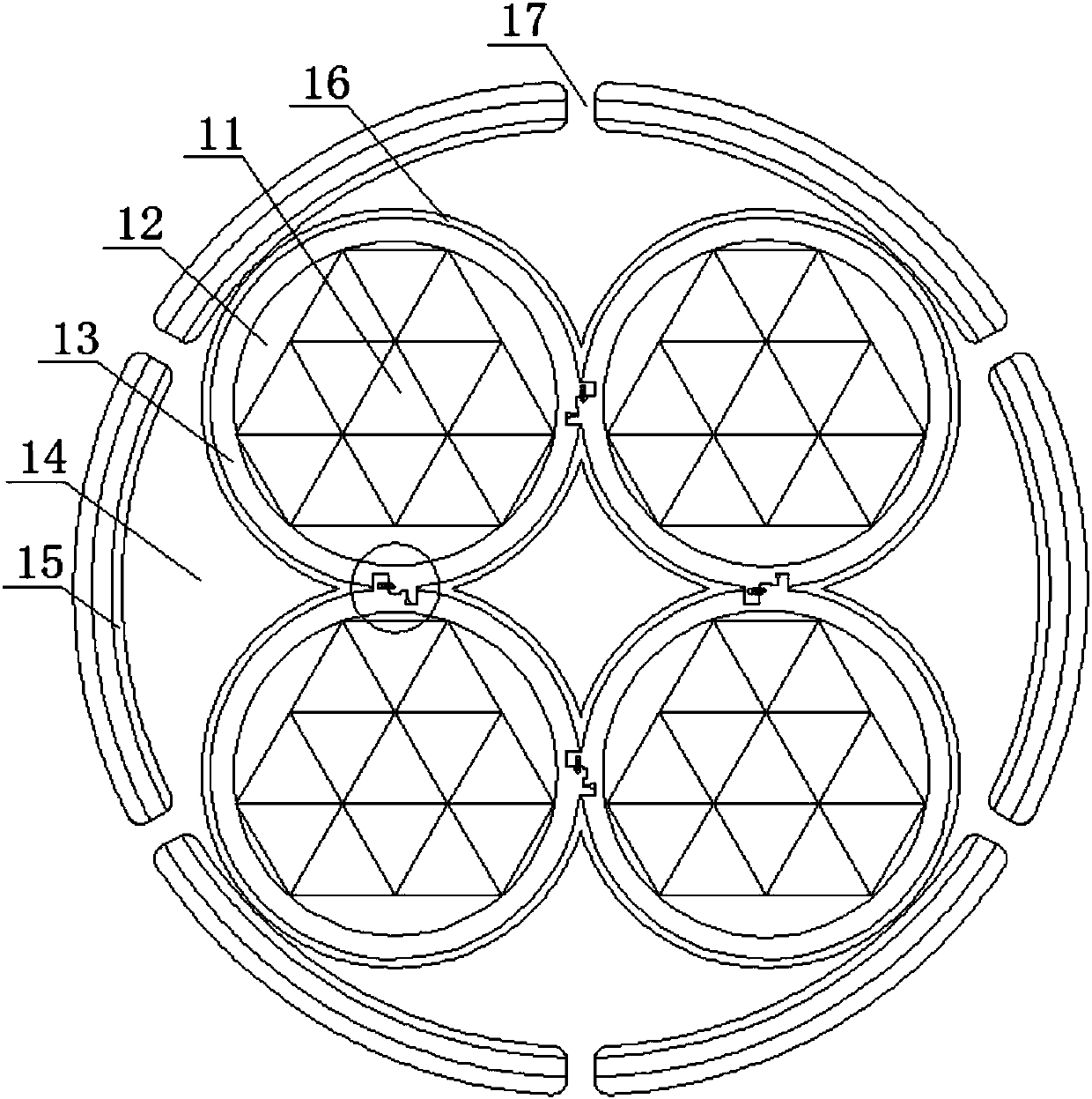 Fire-resistant and highly flame-retardant power lock type cable