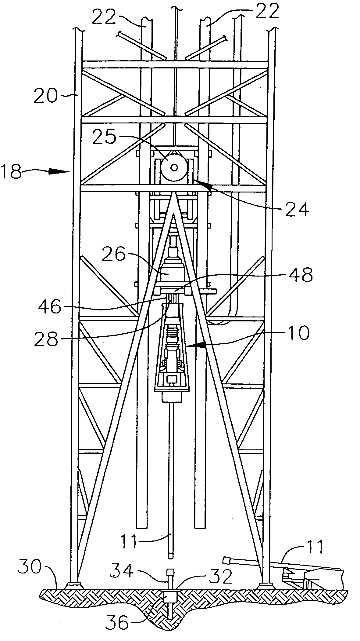 Pipe running tool having wireless telemetry