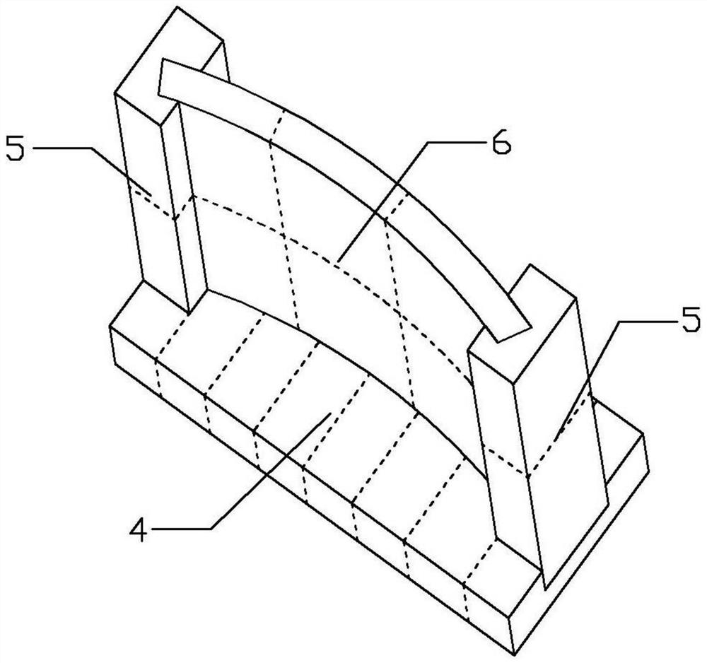 An assembled arc-shaped artificial dam body of a coal mine underground reservoir and its construction method