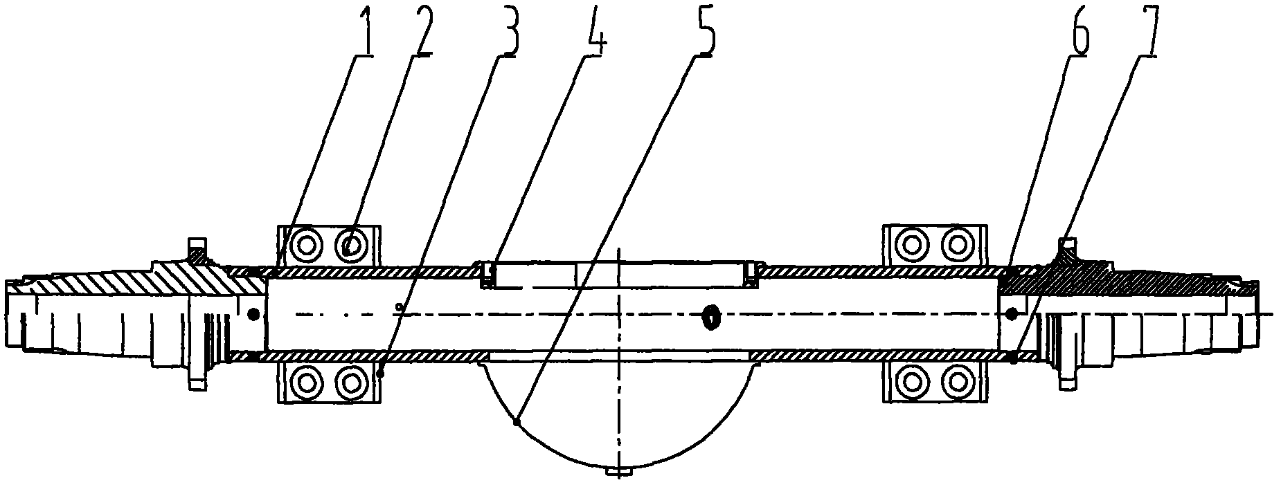 Manufacturing method of driving axle housing of heavy load road roller