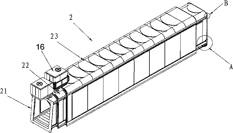 Improved boarding bridge