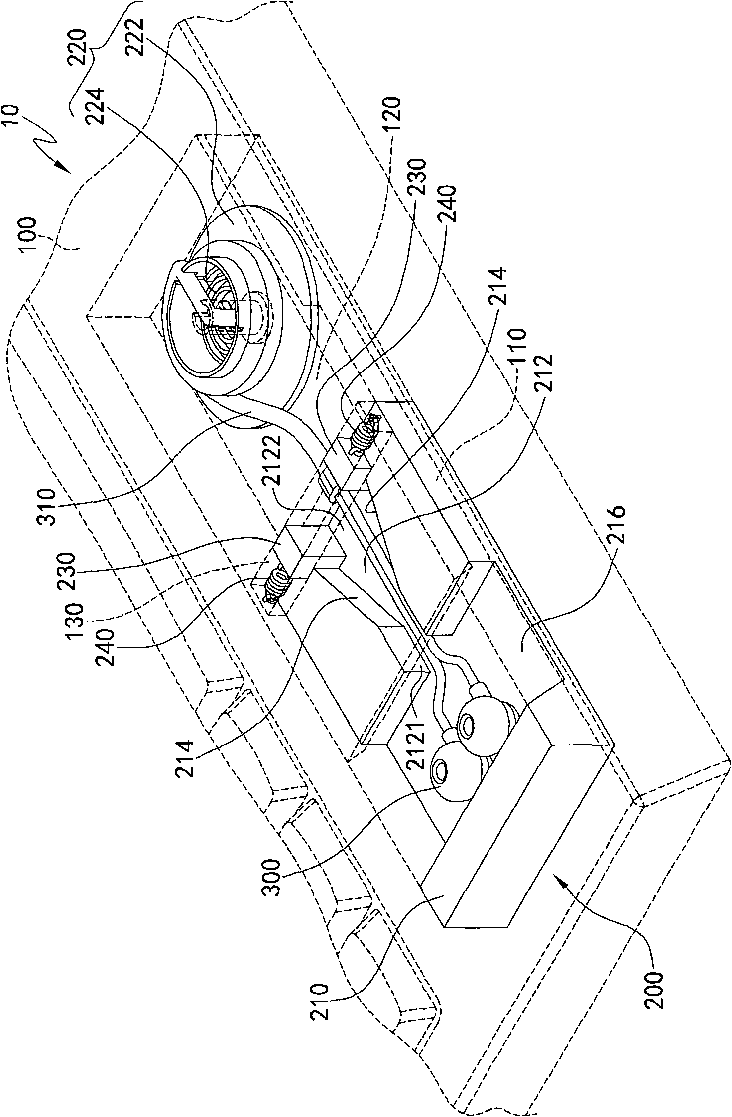 Winding fixing mechanism and electronic device applying same