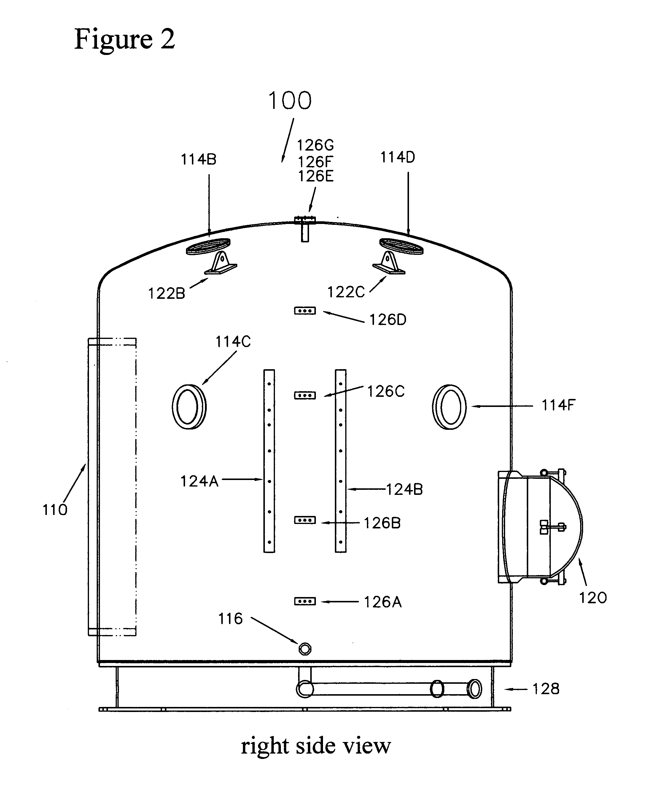 Large animal hyperbaric oxygen chamber