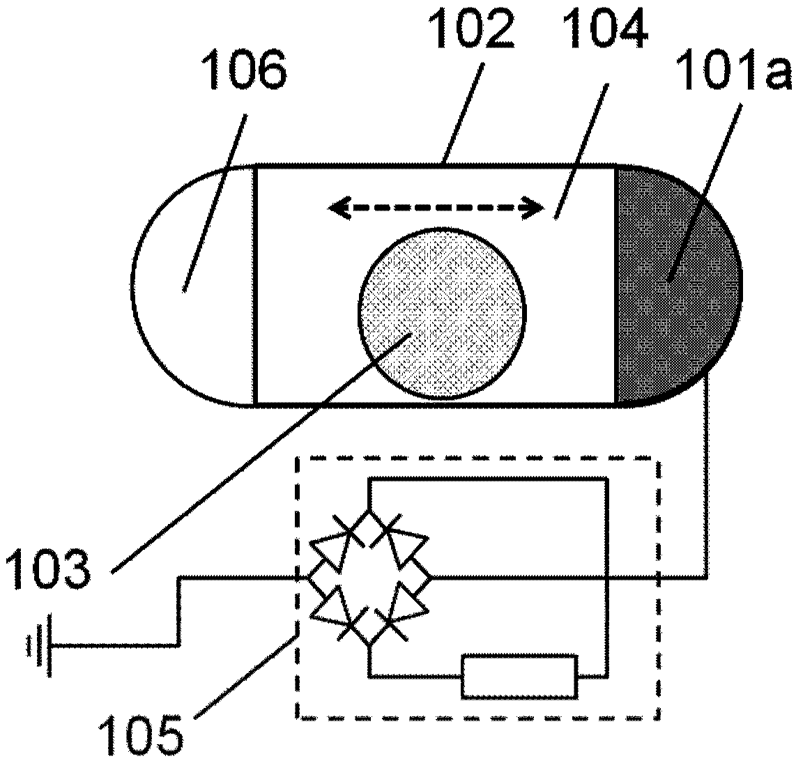 Capsule-type electret generator and energy supply device