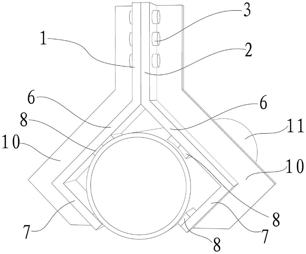 Pipeline mounting bracket capable of saving building floor height