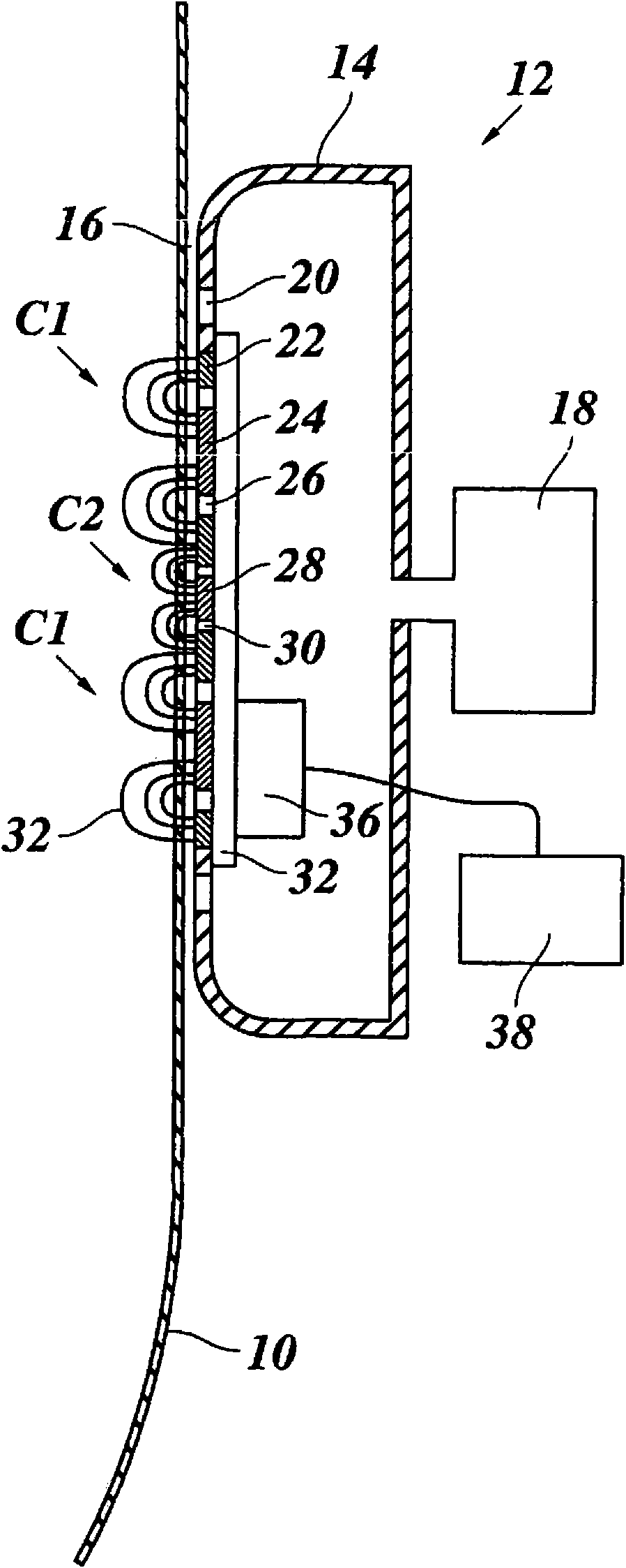 Method for contactless capacitive thickness measurements