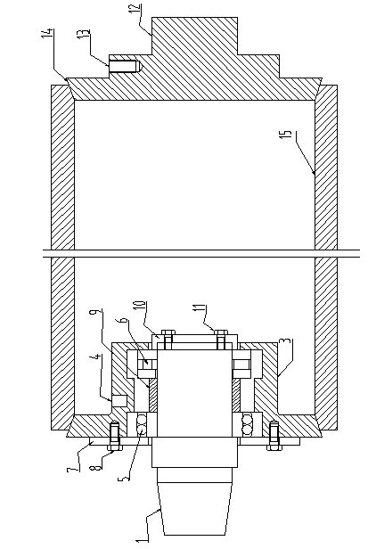 Turning fixture of cast steel sleeve for lathe