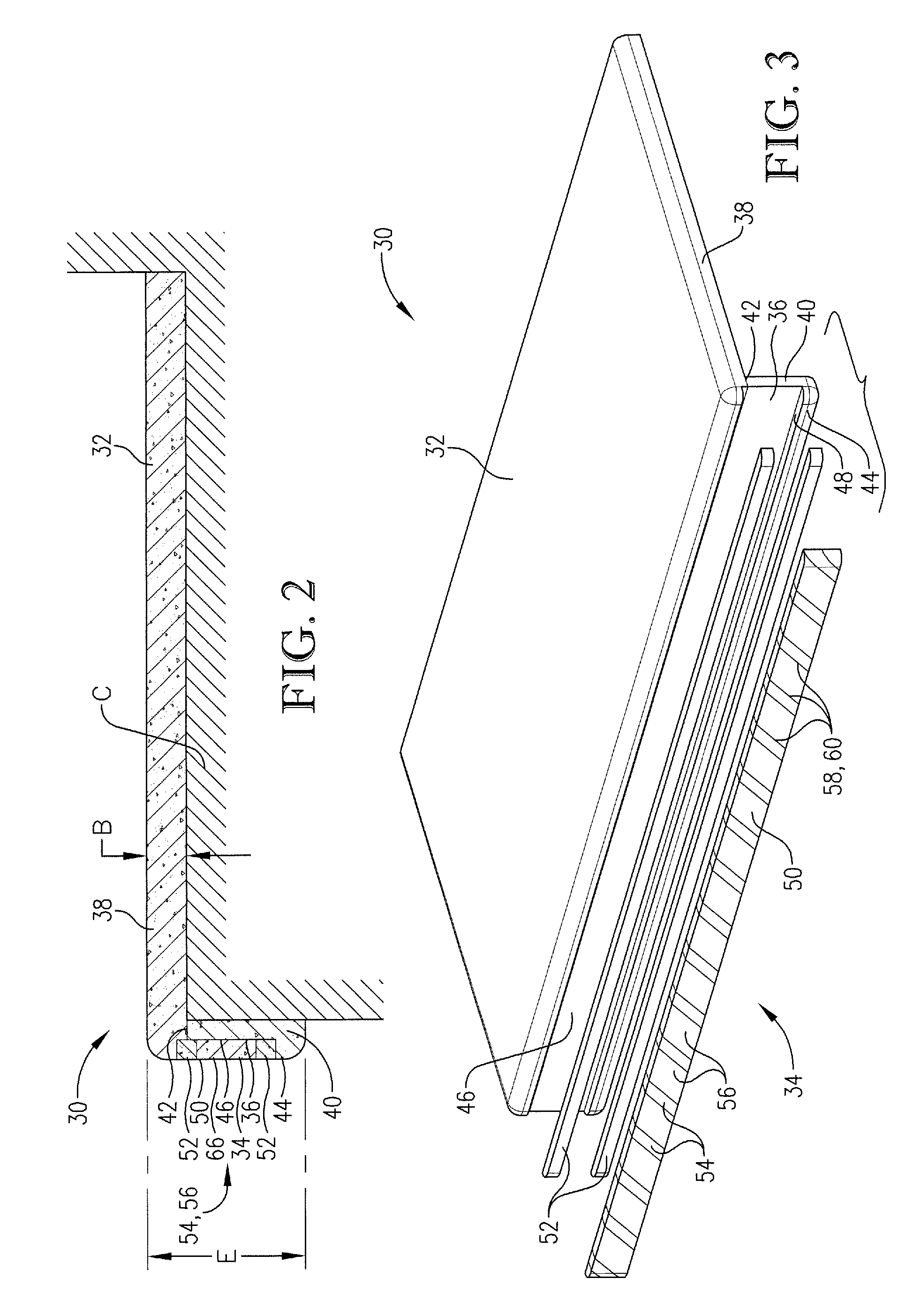 Layered stone trim strip