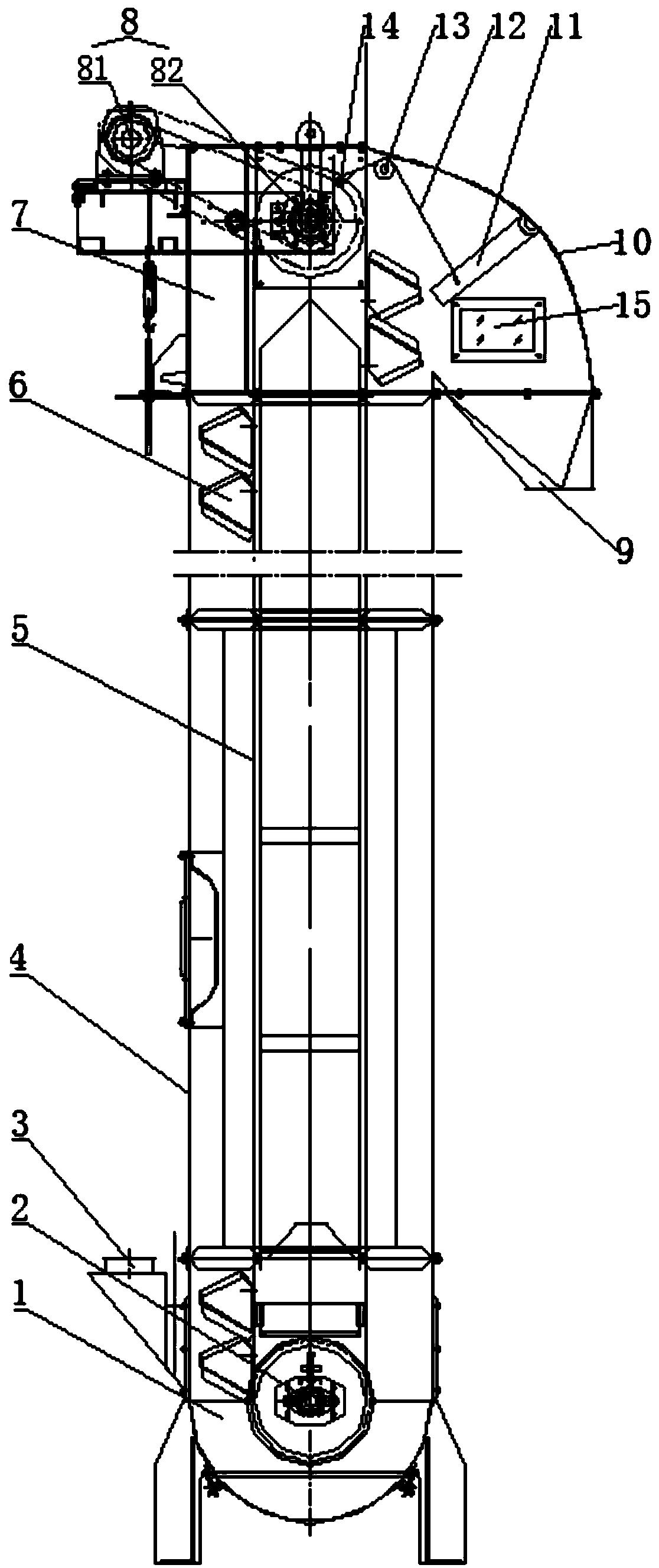 Bucket elevator with automatic cleaning function