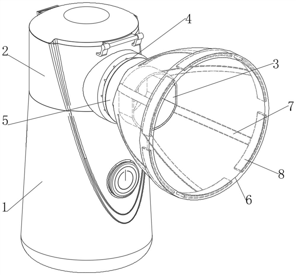 Atomizer with retractable integrated mask