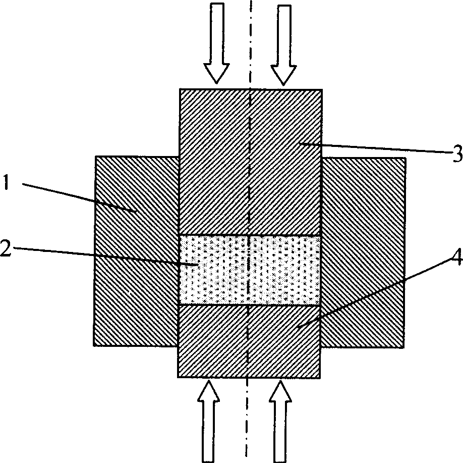 Bed die of large thermal-pressure mould and its production thereof