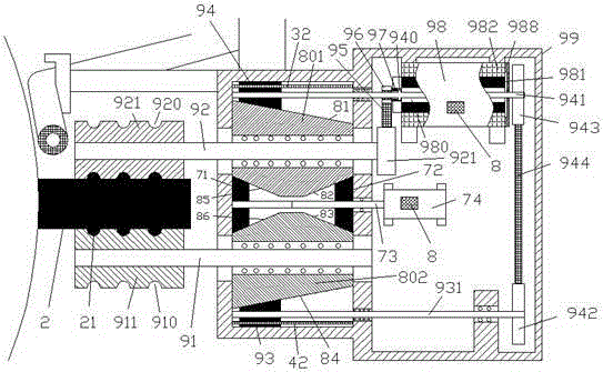 Speed-adjustable cleaning and maintaining device provided with guide rods and used for outdoor steel member