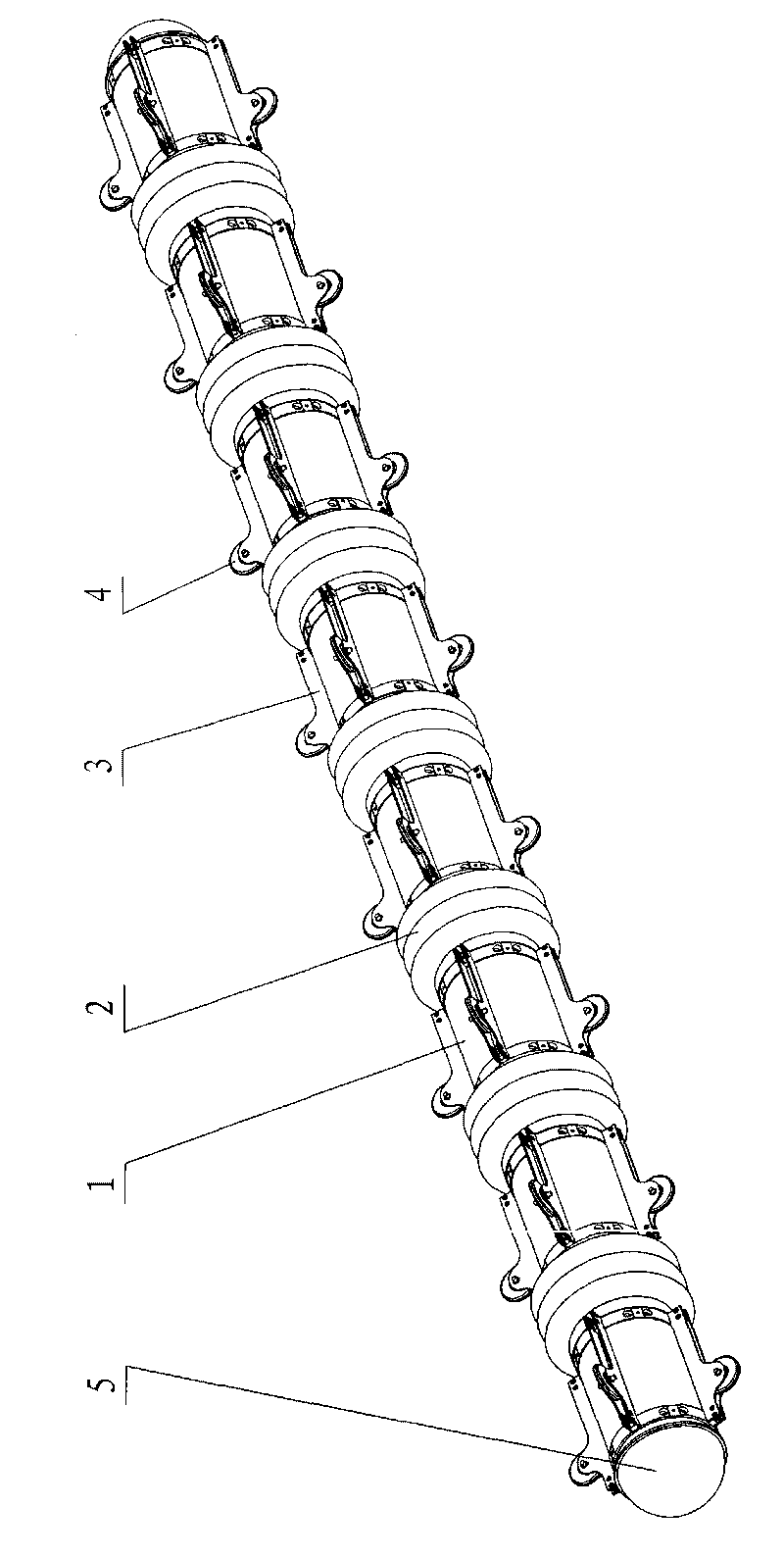 Amphibious snake-like robot