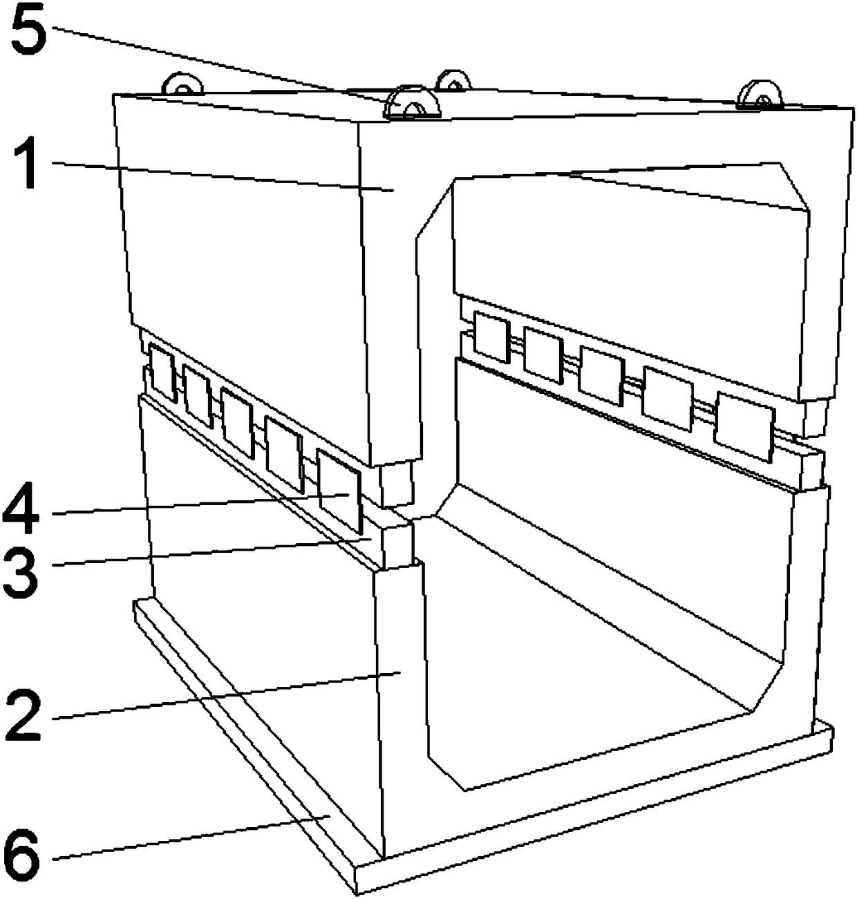 A prefabricated concrete urban comprehensive pipe gallery structure and construction method