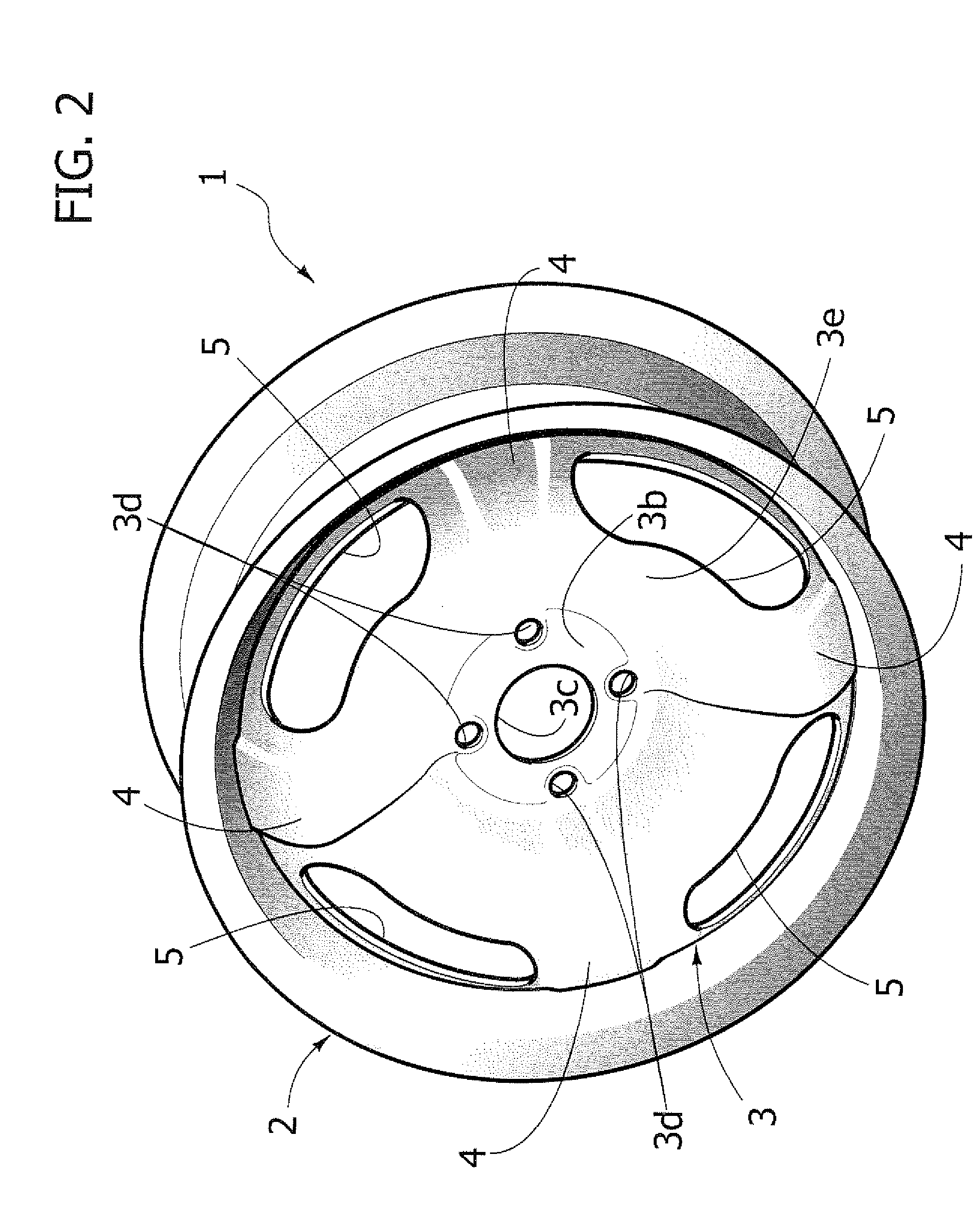 Motor-vehicle wheel structure