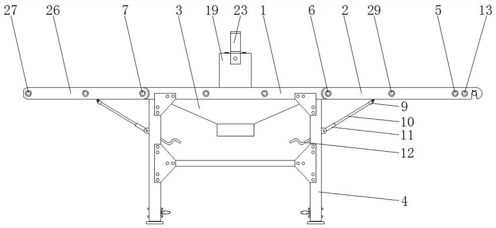 A scrap cleaning device for an ink printing and die-cutting integrated unit