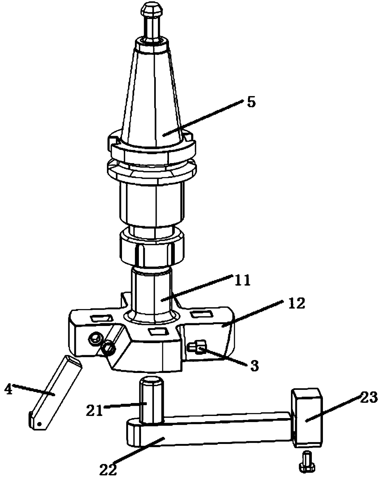 Variable-diameter disc milling cutter hilt tool